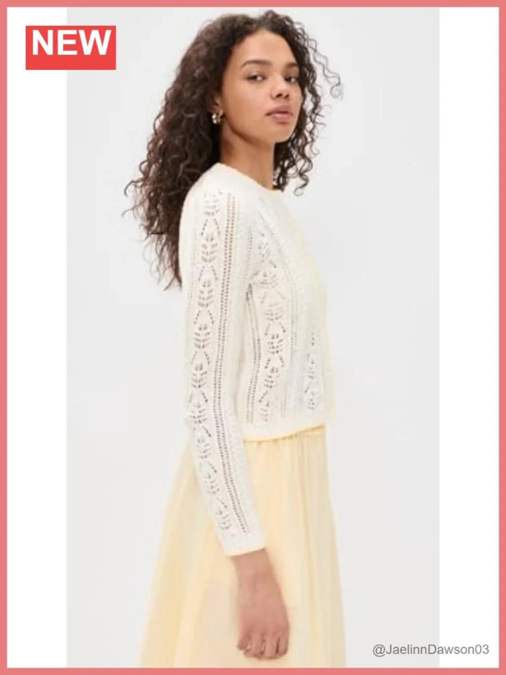 Velvet by Graham & Spencer Daisy Cotton Pointelle Cardigan Crew Neck